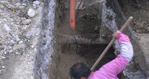 Zemné práce po pokládke kanalizácie